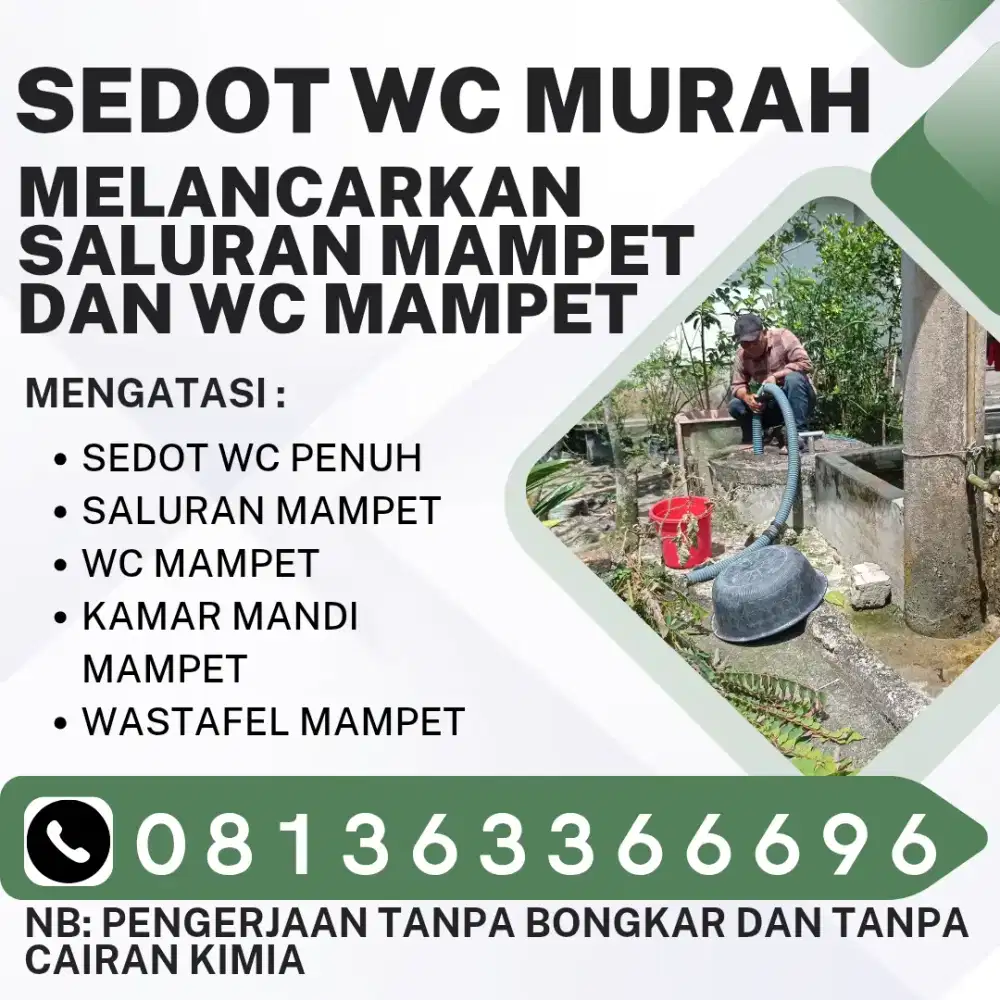 JASA SEDOT WC PEKANBARU MURAH SALURAN MAMPET