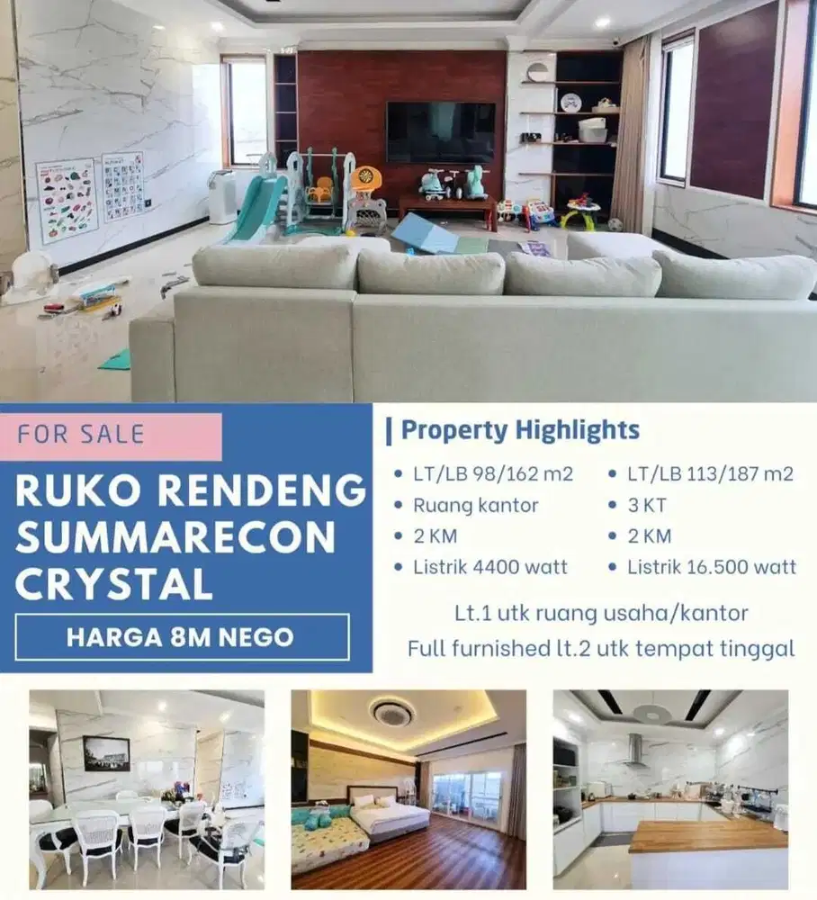 Termurah! Ruko rendeng summarecon bandung