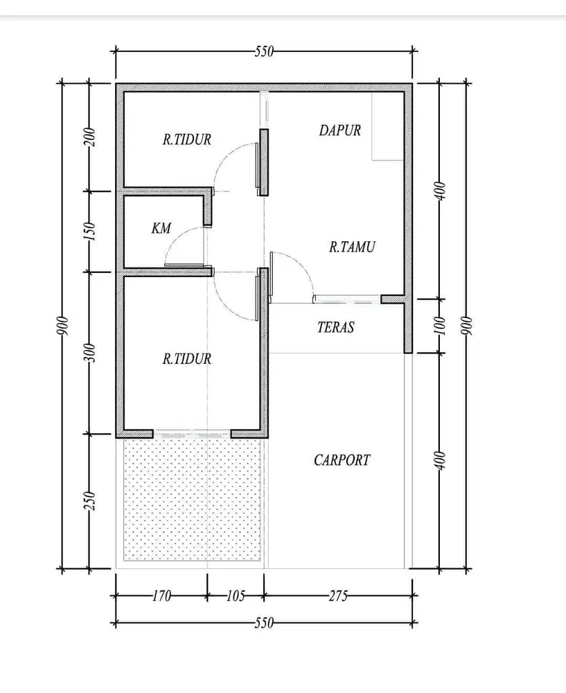 Rumah sederhana Cinere 30/30 225jt  dekat tol pintu utama limo