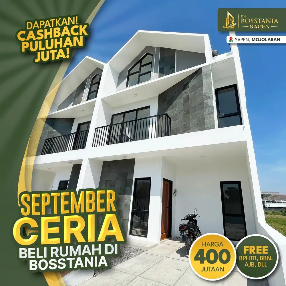 Rumah 2 Lantai Minimalis Modern Dekat UNS & Solo Safari