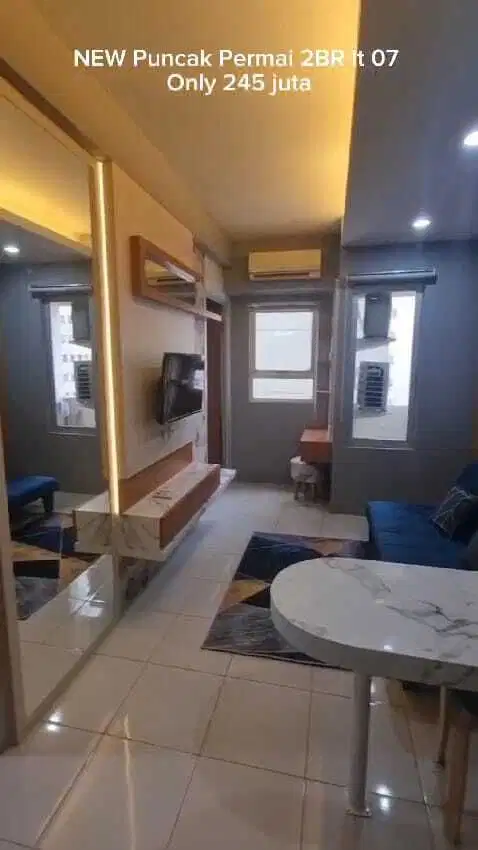 0770 - Dijual Apartemen Puncak Permai Tower B Lt 7 2BR Full Furnished