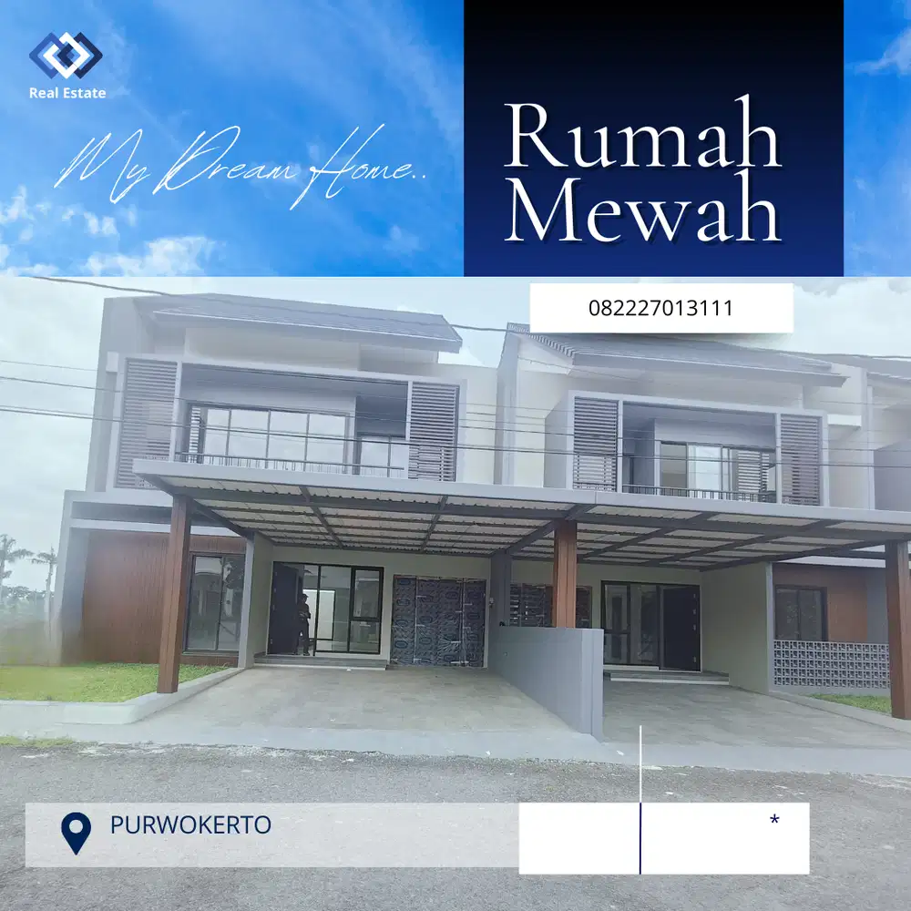 Rumah baru mewah 2 lantai perum elit Baturaden Purwokerto