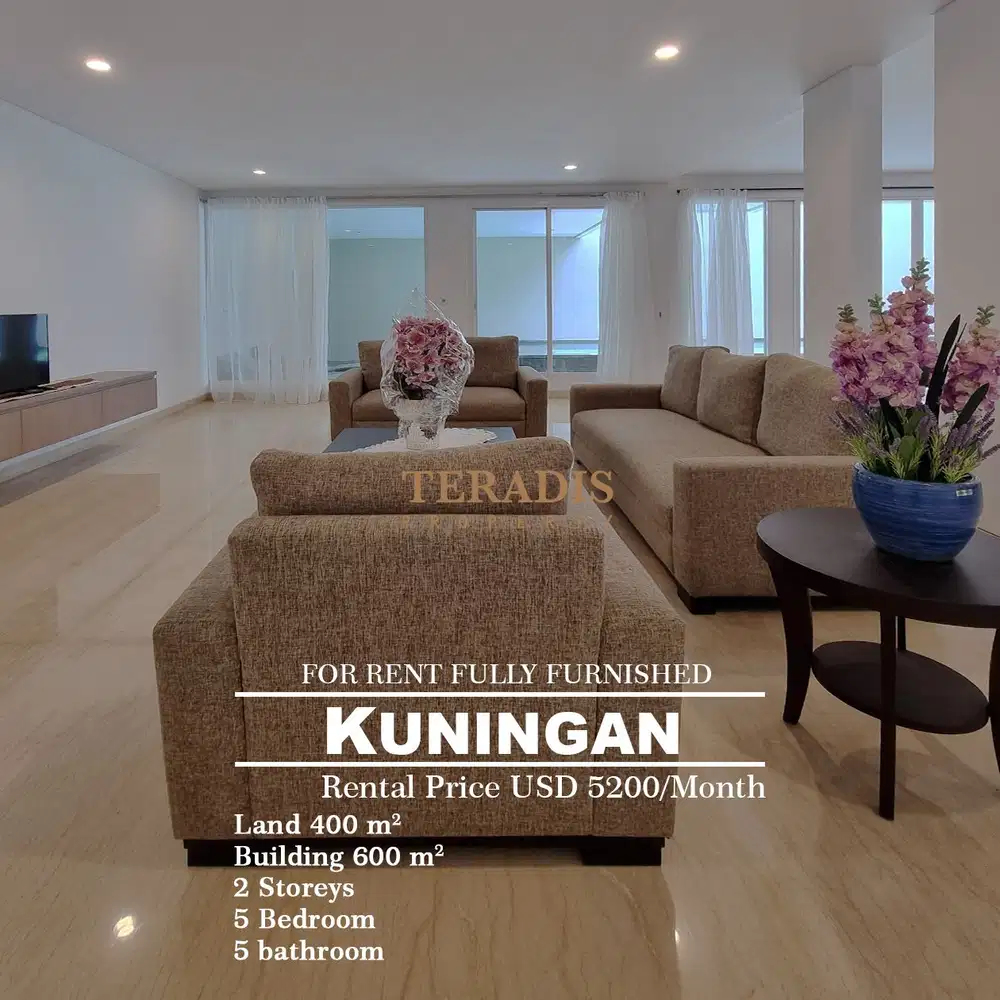 DISEWAKAN RUMAH MODERN DI BILANGAN KUNINGAN