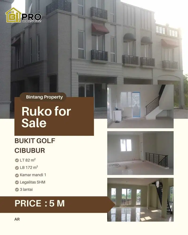 DIJUAL RUKO DI BUKIT GOLF RIVERSIDE CIMANGGIS TAPOS DEPOK SIAP PAKAI