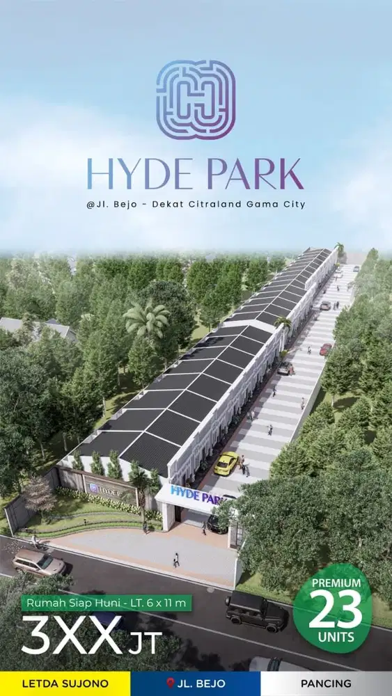 Komplek hyde park jalan bejo (dekat komplek citraland gama city)