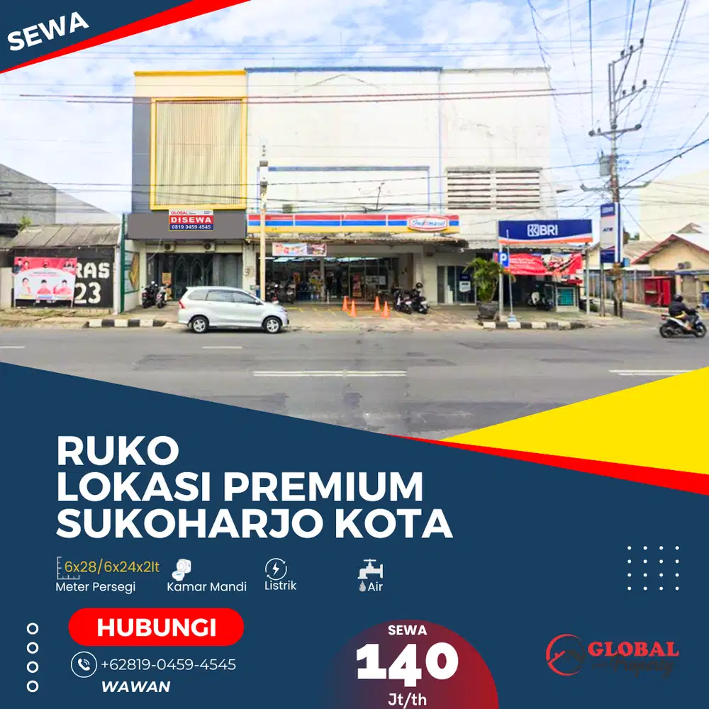 Ruko Lokasi Premium Sukoharjo Kota