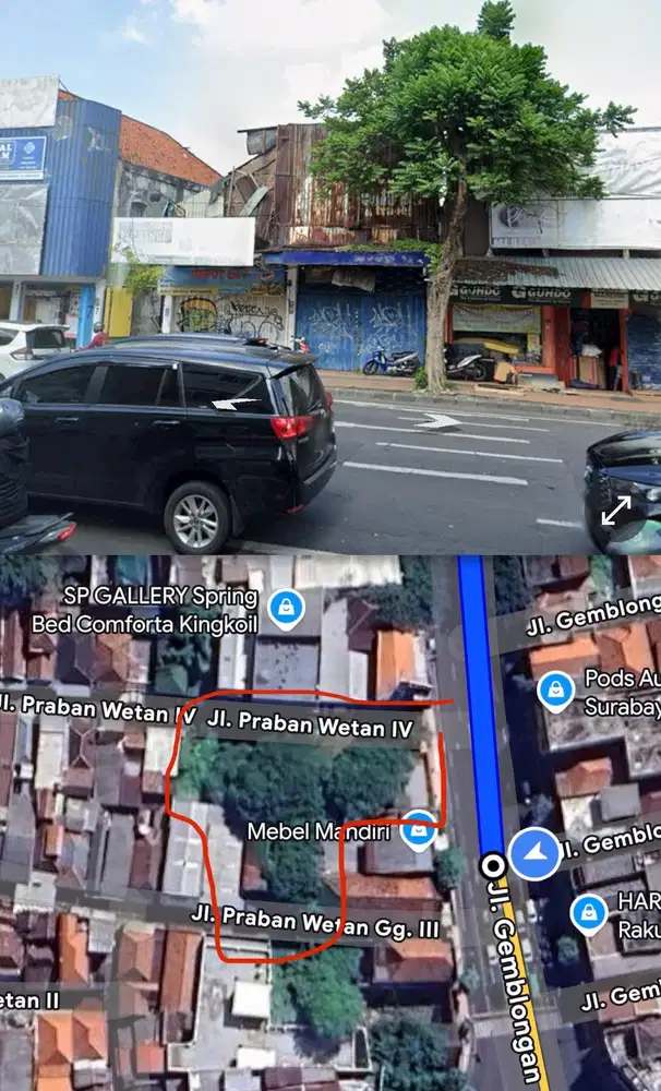 Dijual Tanah Strategis di Pusat Kota,Jl Gemblongan Surabaya
