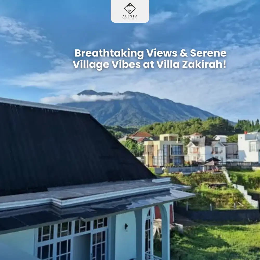 Jual villa bagus mewah besar mudah puncak megamendung bogor