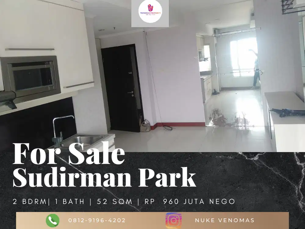Dijual Apartement Sudirman Park 2 BR Semi Furnished Bagus