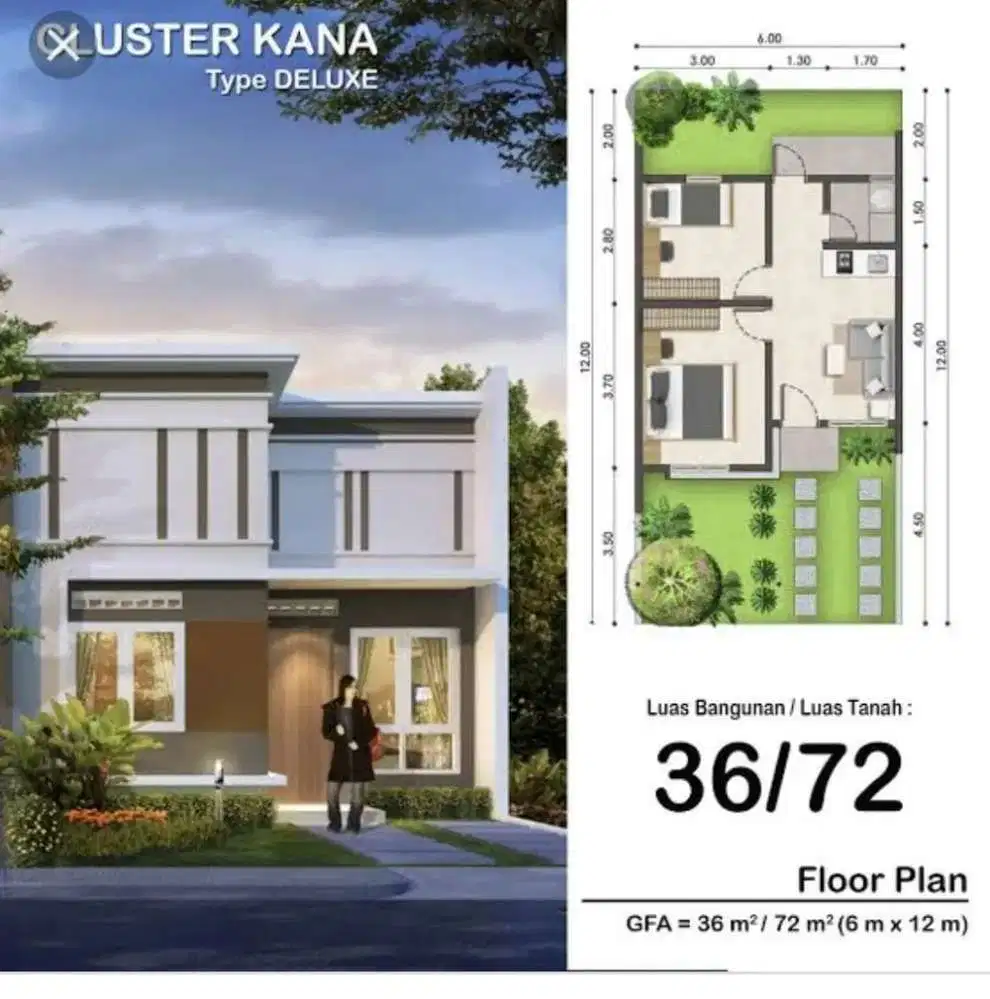 Dijual cluster Kana kota Podomoro Tenjo