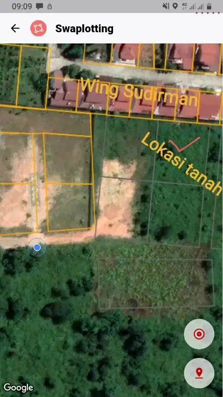 Tanah murah tengah kota jl Parit indah samping Wing Sudirman