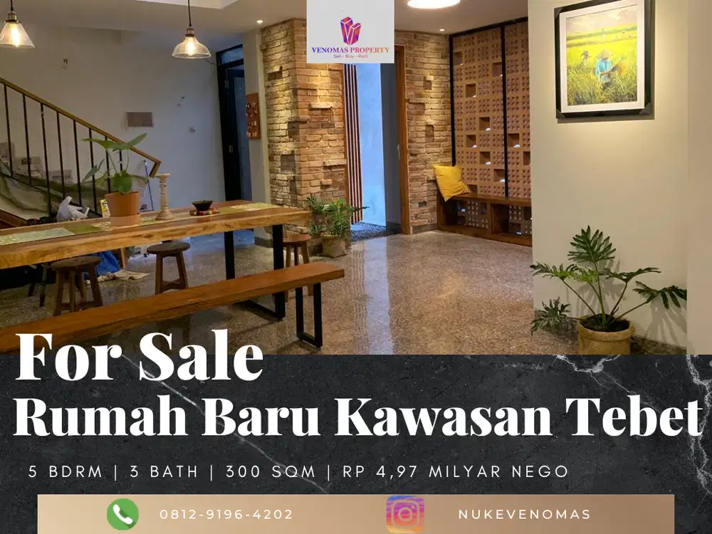 Dijual Rumah Baru di kawasan Tebet Lokasi strategis