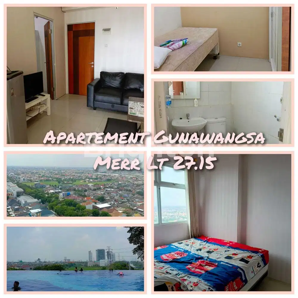 GUNAWANGSA MERR 2 BR MURAH TOWER B LANTAI 27 FULL FURNISHED