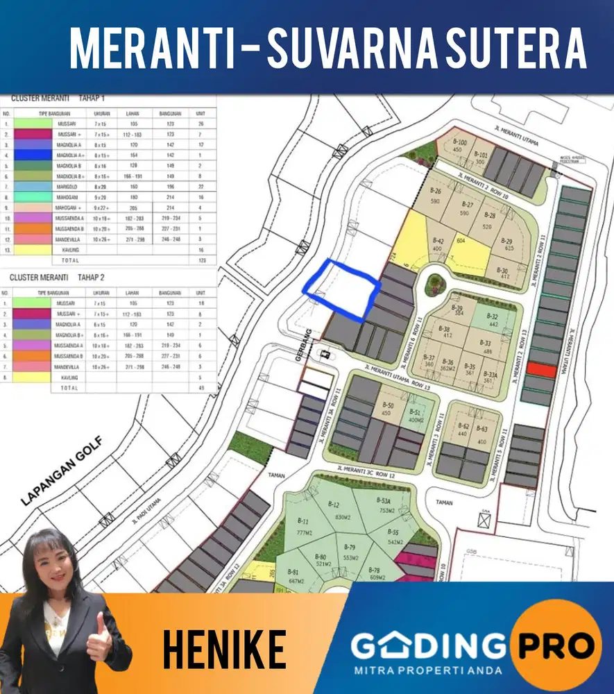 Murah Tanah Kavling Cluster Meranti Lt. 830 Suvarna Cikupa Tangerang