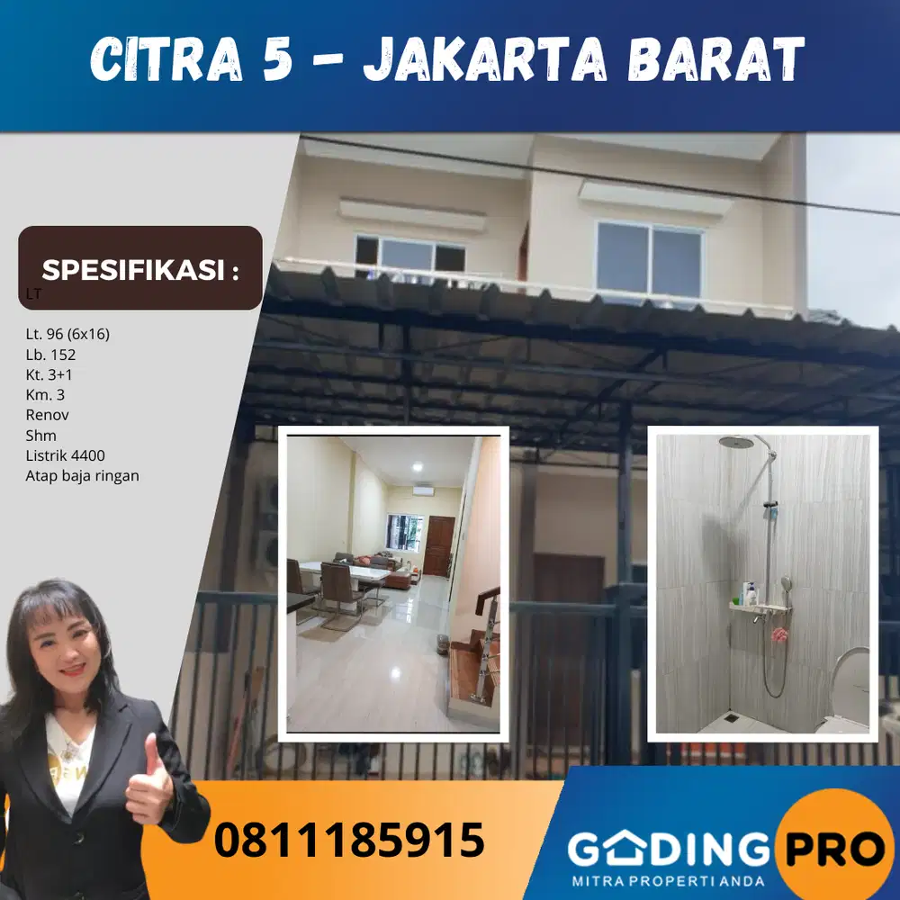 Jual Murah Rumah Renov Citra Garden 5 Jakarta Barat