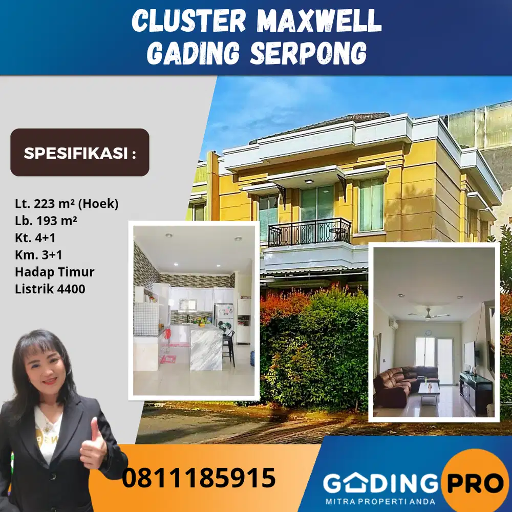 Jual Rugi Cluster Maxwell Gading Serpong Tangerang