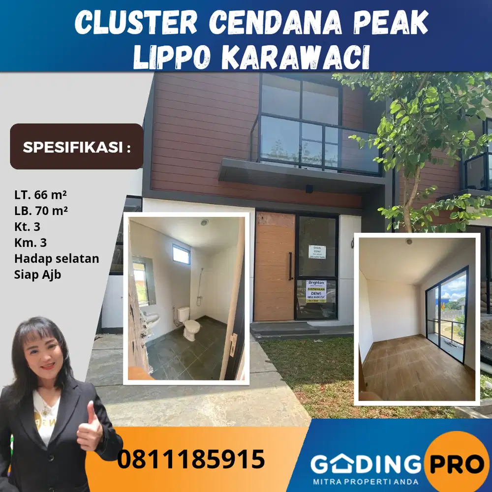 Jual Cepat Rumah Siap Huni Cendana Peak Lippo Karawaci Tangerang