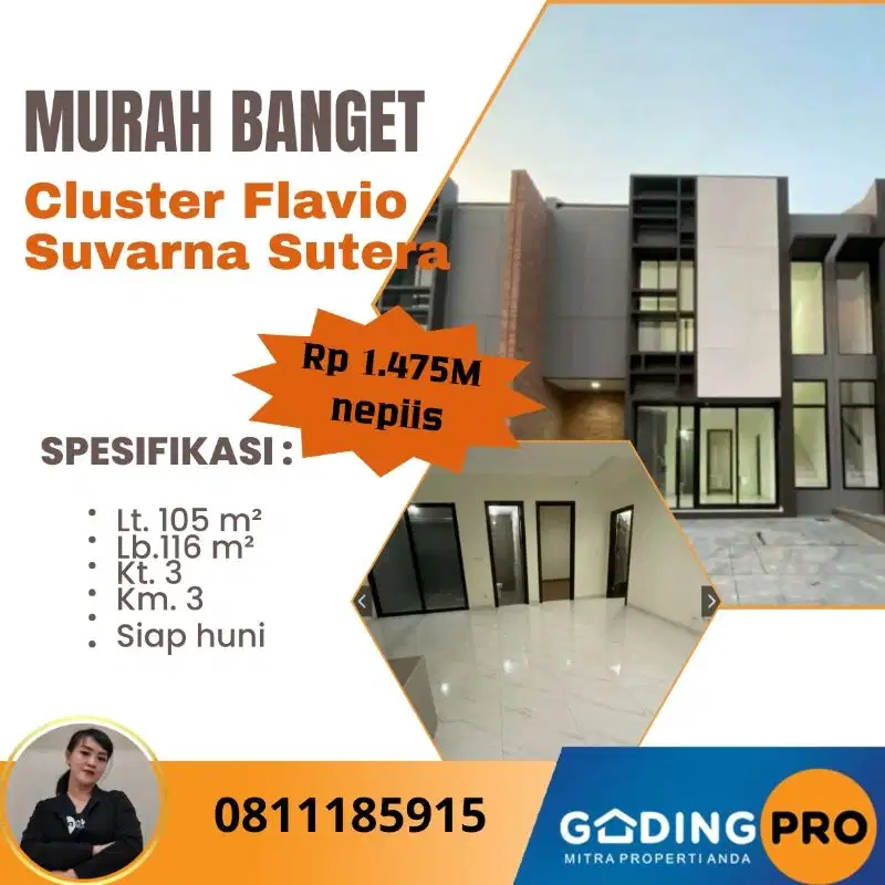 Murah Banget Flavio Lt. 105 Suvarna Sutera Lavon Cikupa Tangerang