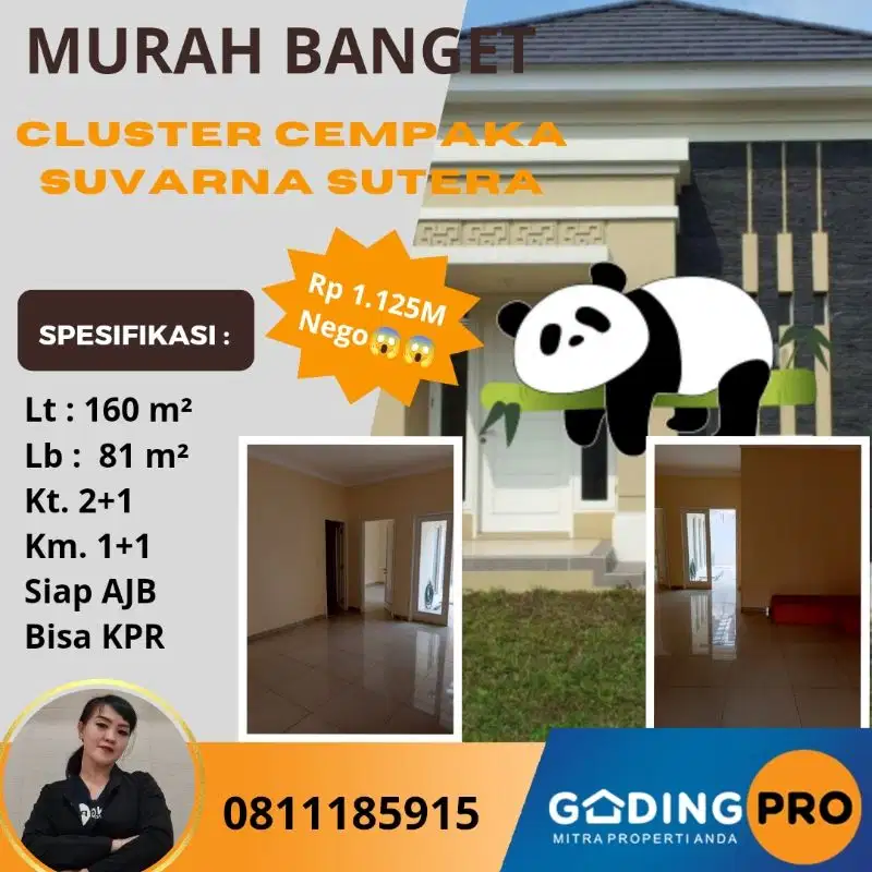 Murah Cluster Cempaka Lt. 160 Suvarna Sutera lavon Cikupa Tangerang