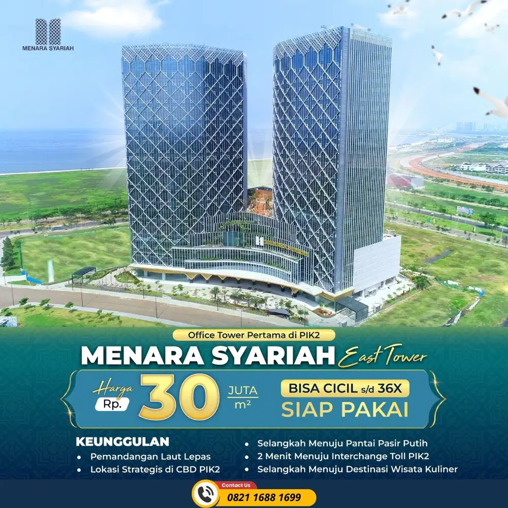 Unit Ready Office Menara Syariah Pusat Cbd Pik2 Bisa Cicil 36x