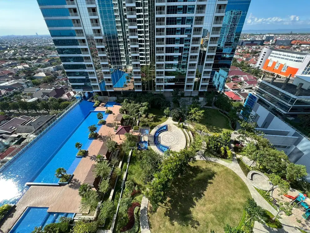 Apartemet One Galaxy Surabaya View Kolam Renang Dan City