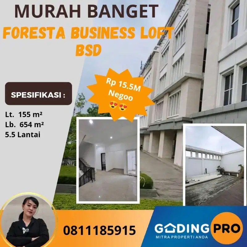 Jual Cepat Foresta Business Loft 5 BSD Tangerang