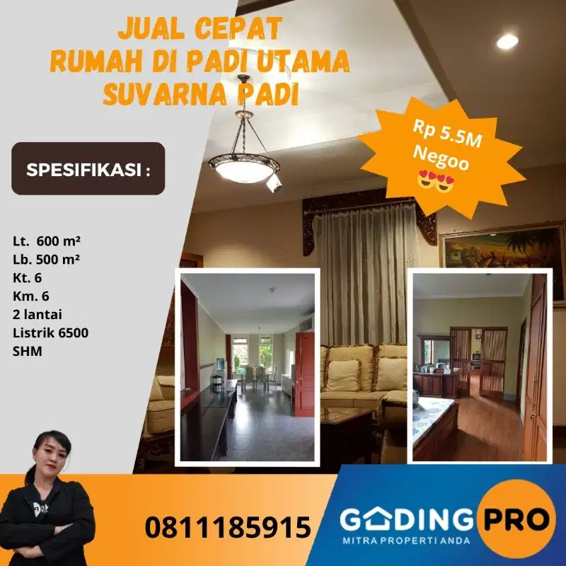 Jual Cepat Rumah Di PaDi Utama Suvarna Sutera Cikupa Tangerang