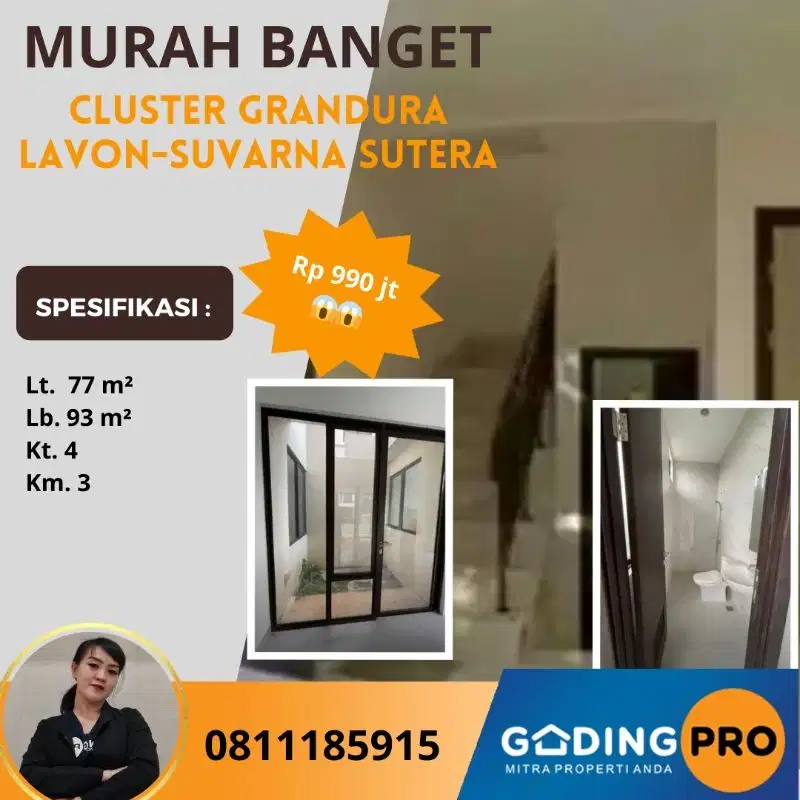 Murah Banget Grandura Lt. 77 Lavon 1 Suvarna Cikupa Tangerang