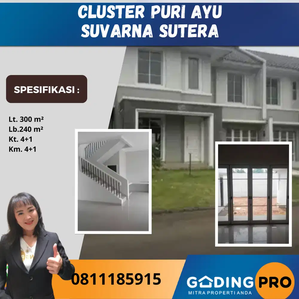 Jual Cepat Cluster Puri Ayu Lt. 300 SUvarna Padi Cikupa Tangerang