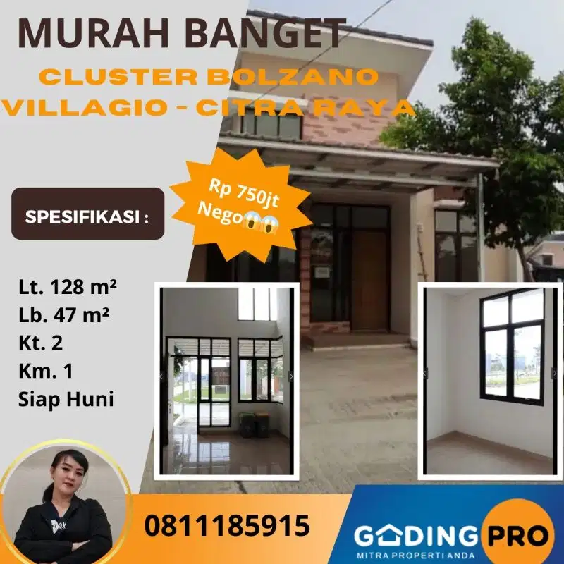 Murah Banget Cluster Bolzano Villagio Citra Raya Cikupa Tangerang