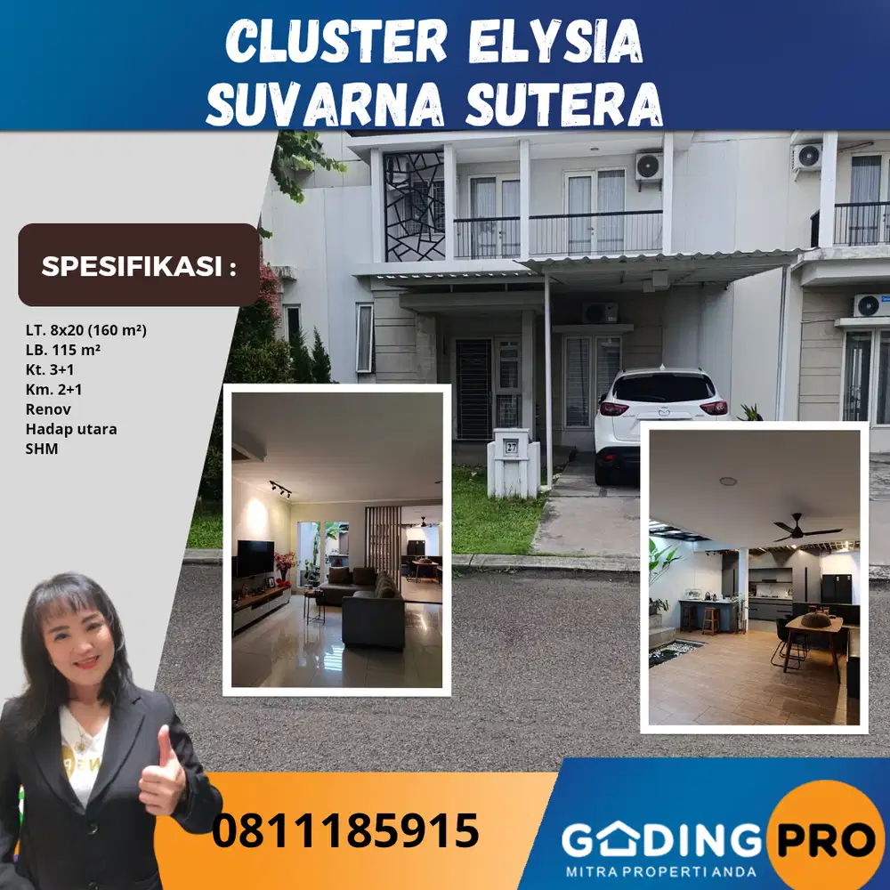 Jual Cluster Elysia Lt. 160 Renov Suvarna Cikupa Tangerang