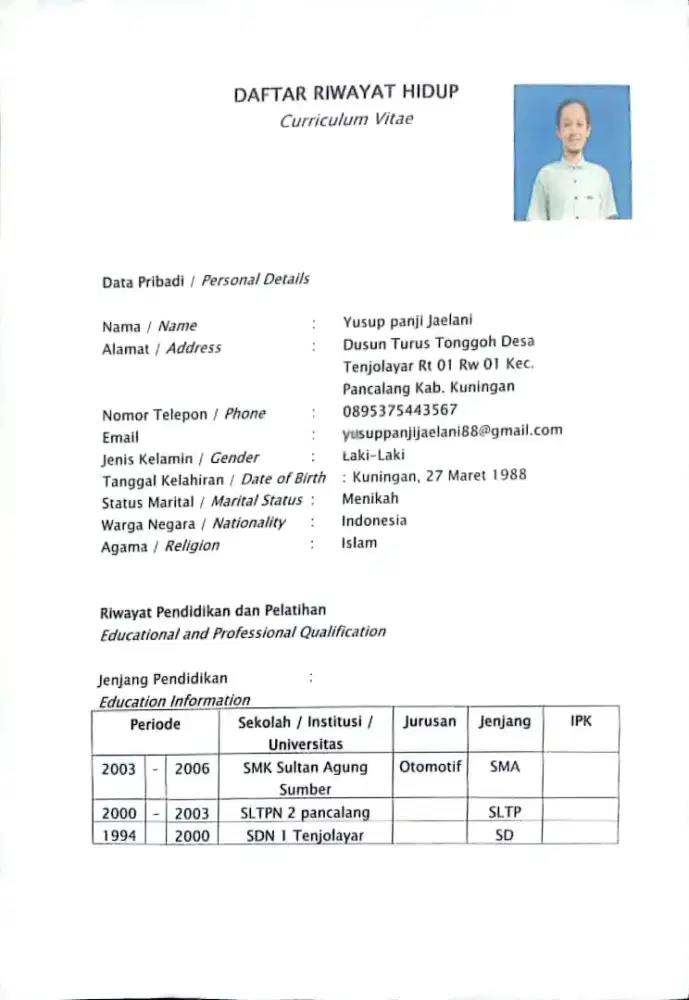 Sedang mencari pekerjaan