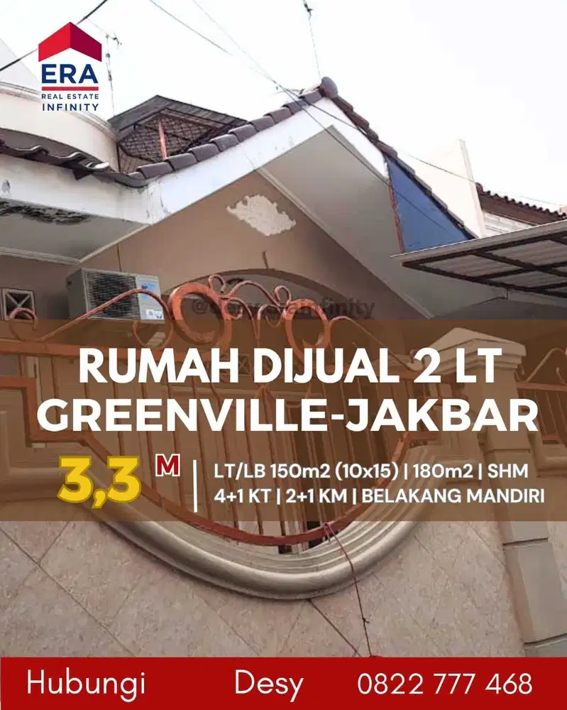 Dijual Cepat Rumah Greenville Jakarta Barat