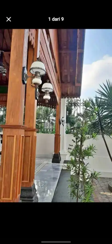 Lampu Hias Pilar Pendopo Lampu Tiang Joglo Klasik Antik