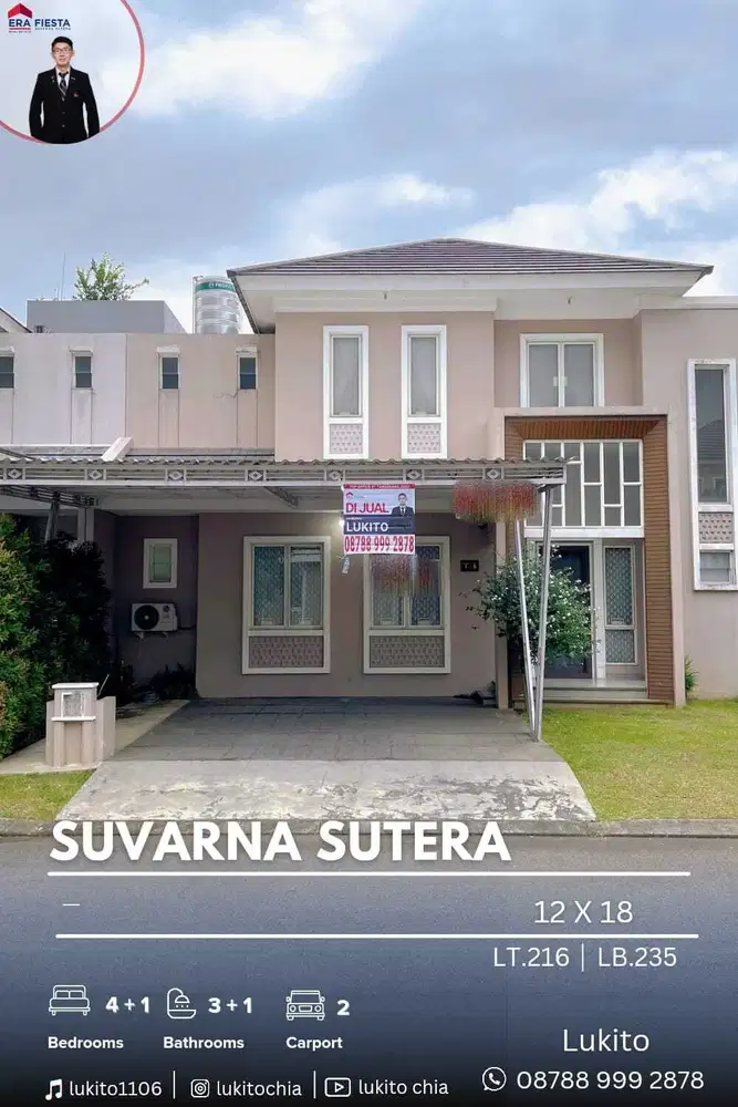 Dijual Cepat Rumah Cantik Siap Huni di Suvarna Sutera Harga Murah