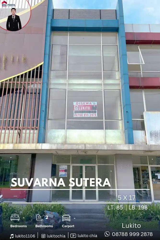 Disewakan Murah Ruko Siap Pakai di Suvarna Sutera