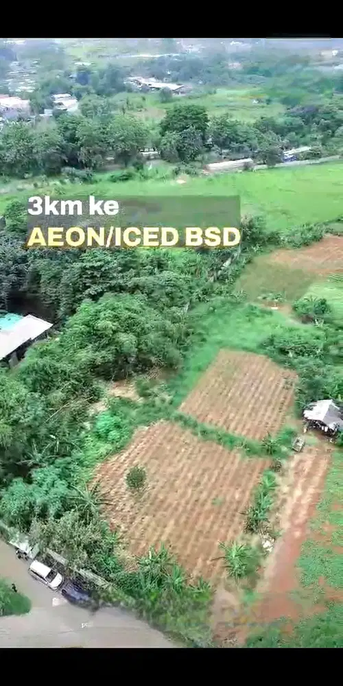 DIJUAL TANAH dekat KANTOR KECAMATAN PAGEDANGAN dekat pintu toll aeon