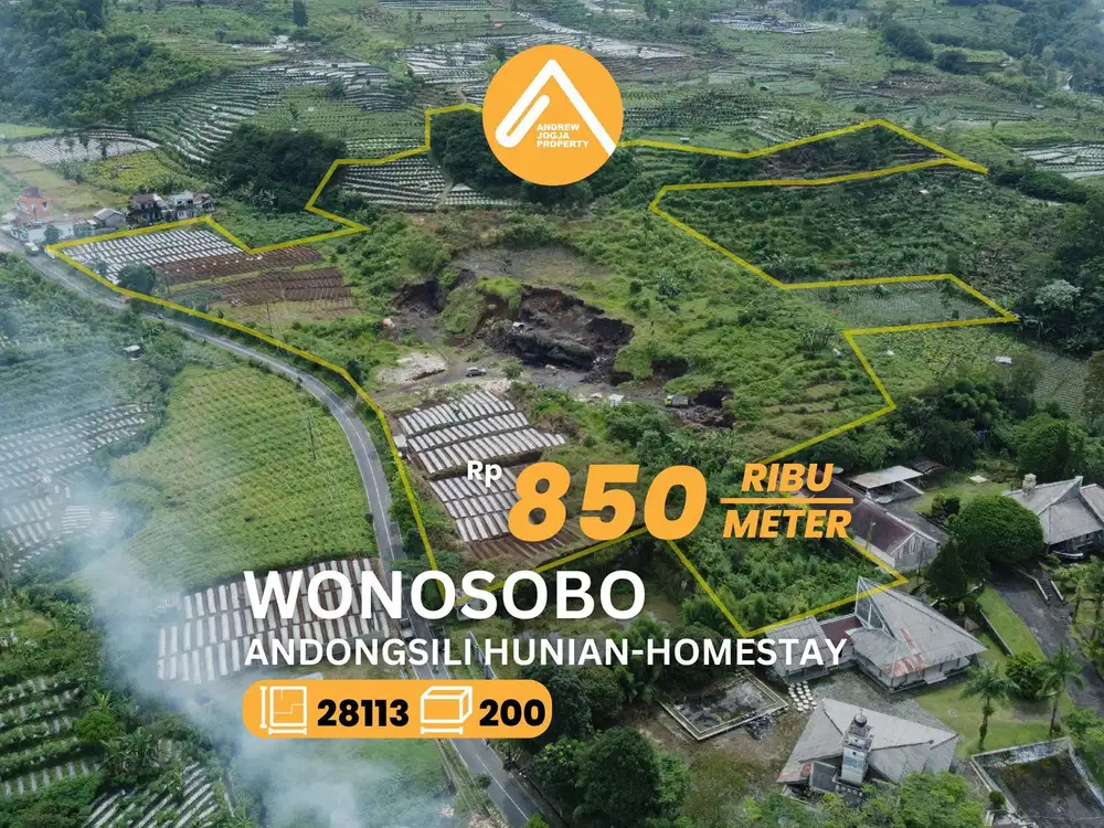 Jual Tanah Wonosobo Andongsili Pinggir Jalan View Indah