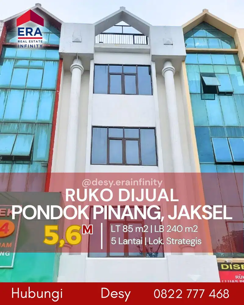 Dijual Ruko di Pondok Pinang, Jakarta Selatan