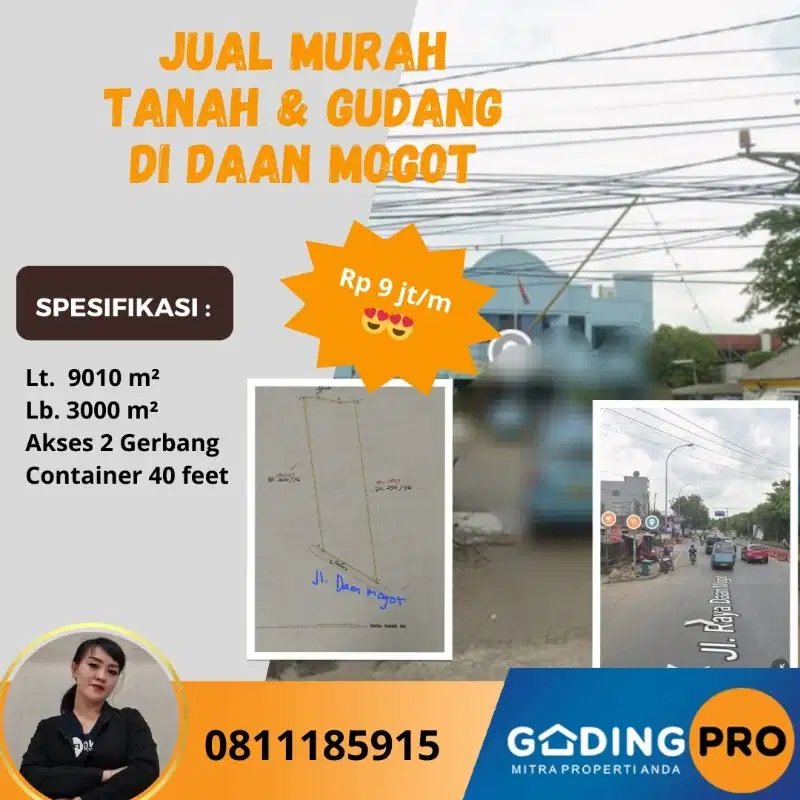 Jual Tanah Dan Gudang Di Daan Mogot Tangerang