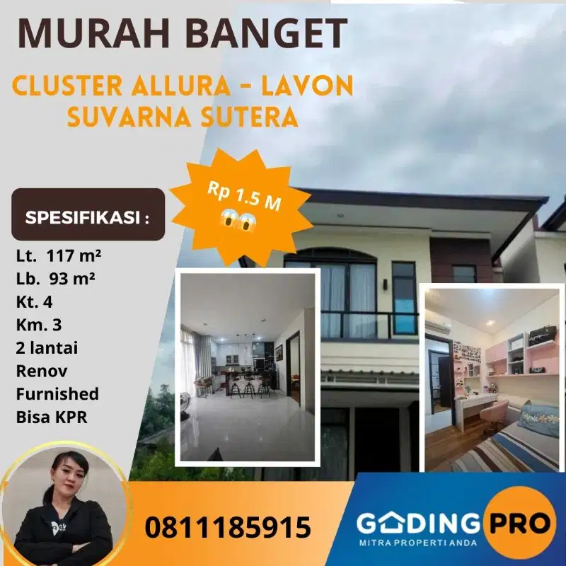 Rumah Strategis Dekat Pintu Tol Cikupa Allura Lavon Suvarna Tangerang