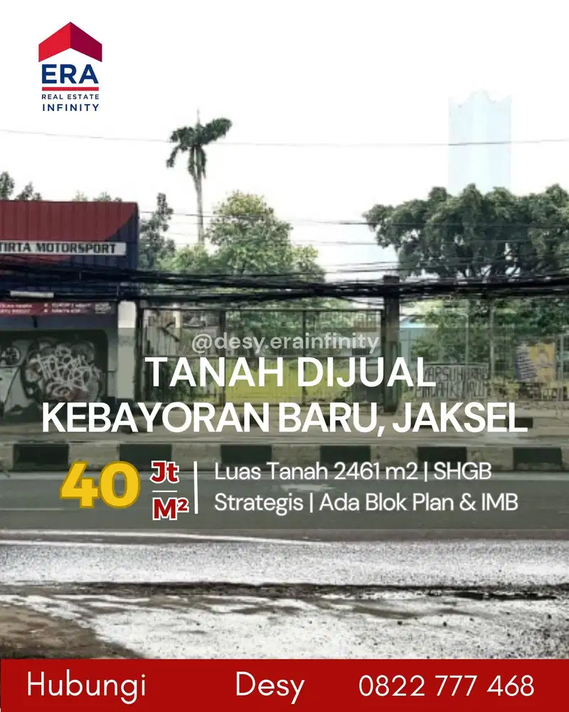 Dijual Tanah di Kebayoran Baru, Jakarta Selatan