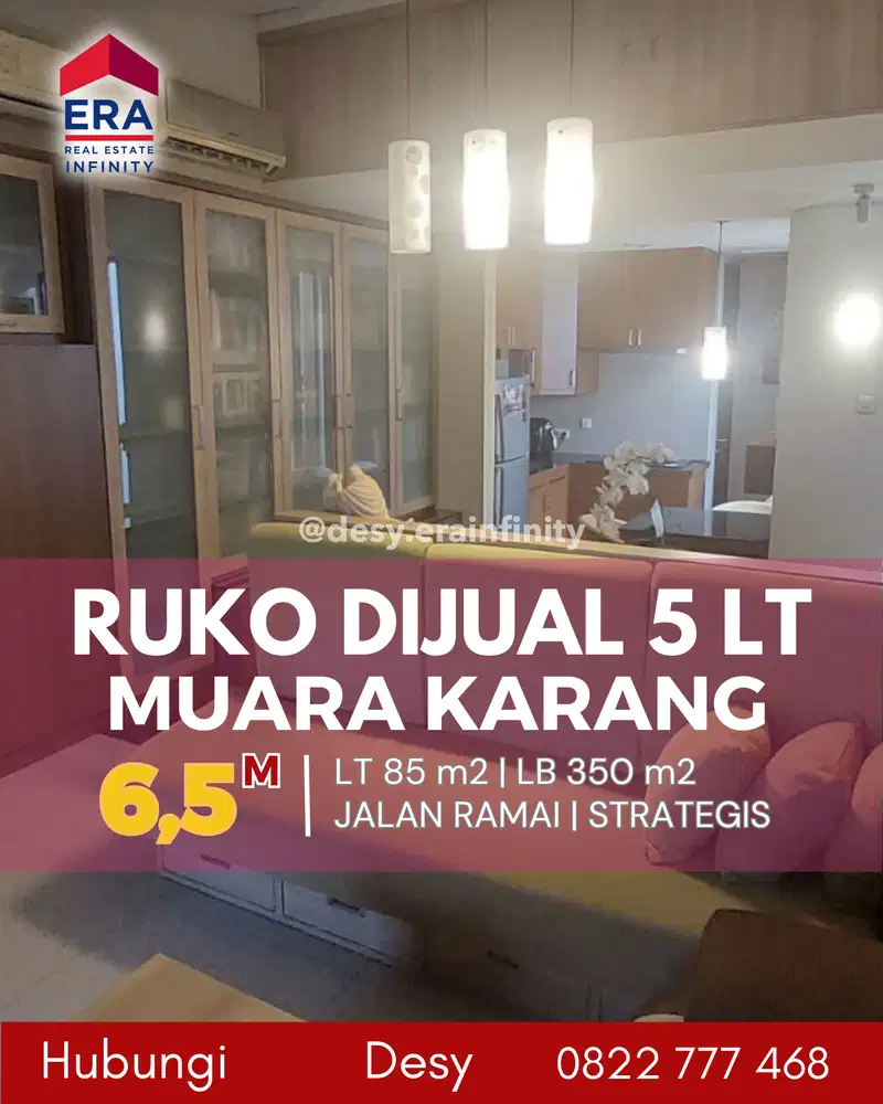 Dijual Ruko 5 Lantai Di Muara Karang