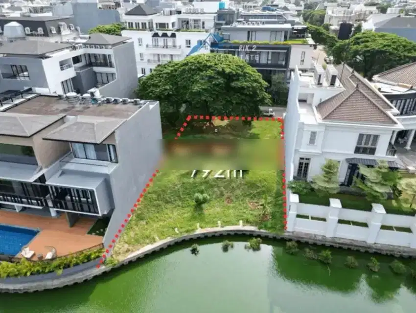 Kavling PIK 1 Ebony BGM Danau Luas 792m2 Hdp Barat Hrg 55jt/m2
