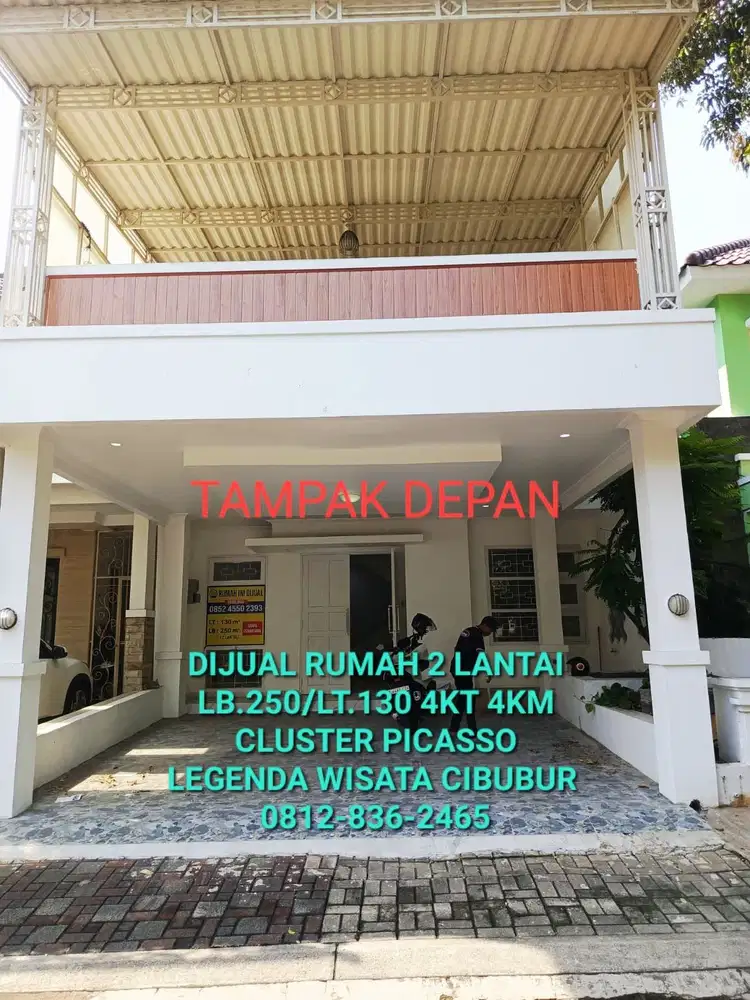 Rumah Dijual 2 Lantai di Cluster Piccaso Legenda Wisata Cibubur SHM