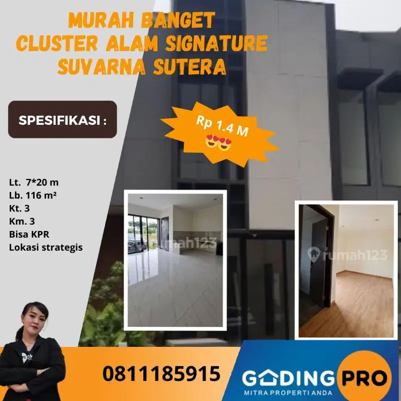 Murah Banget Alam Signature Lt. 7x20 Rp 1.35M Suvarna Cikupa Tangerang