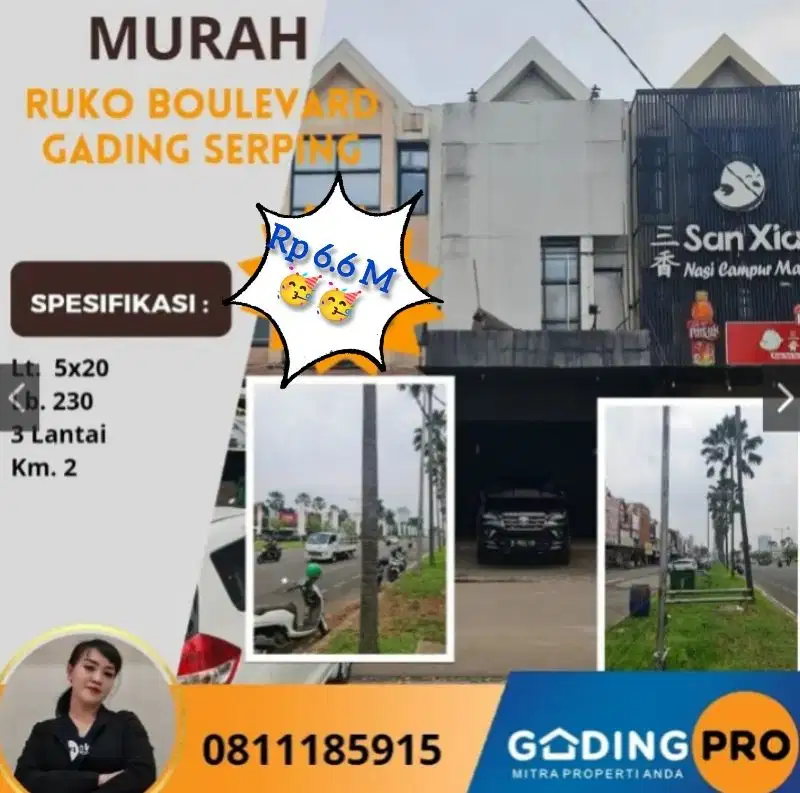 Murah Banget Ruko Boulevard  Gading Serpong Tangerang