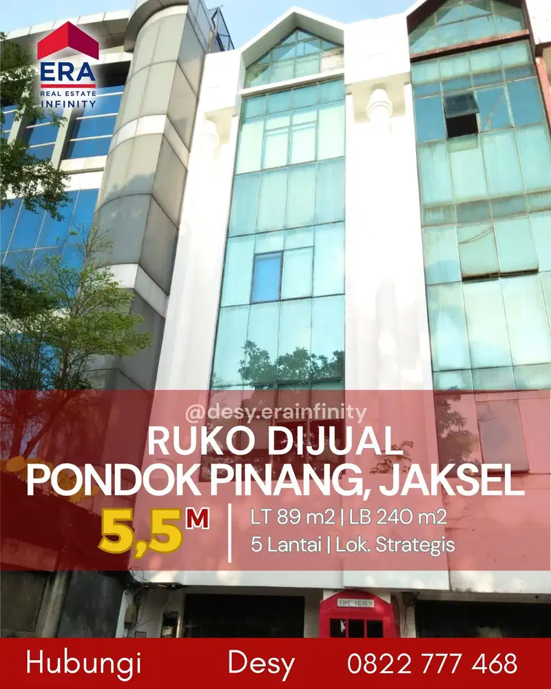Dijual Ruko di Pondok Pinang, Jakarta Selatan