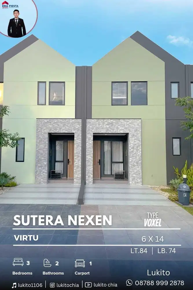 Brand New Cluster Sutera Nexen 3 Kamar Tidur, Smarthome System