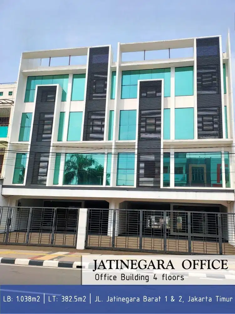 Gedung Baru Jatinegara 4 Lantai 382m² Dua Muka hadap Utara Selatan